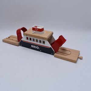 Brio Train Ferry Ship Wooden Toy Boat w/ Lights & Sound WORKS